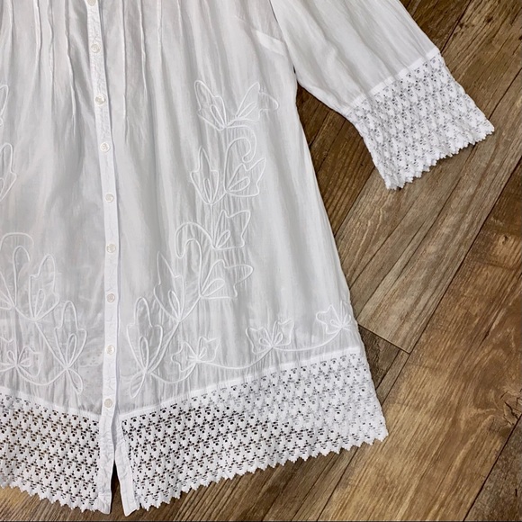 SOLD 💕NWT Soft Surroundings Grenada Gauze Tunic Shirt - Picture 3 of 10